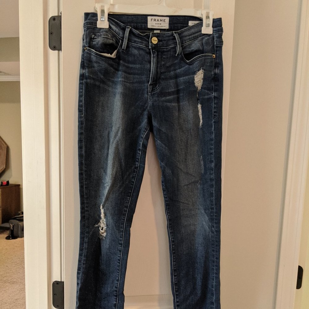 Frame Le Skinny  distressed Skinny Jeans 29